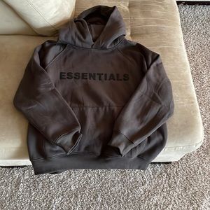 Essentials Dark Grey Hoodie (used once)